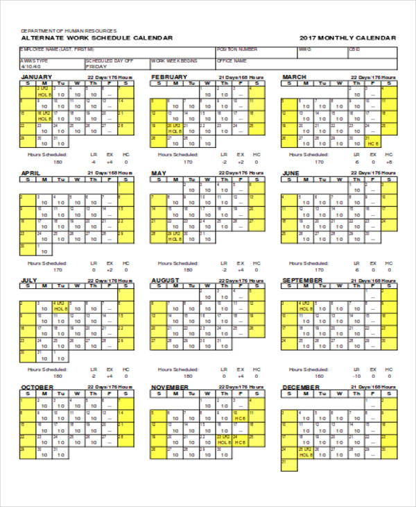 free 29 calendar samples templates in pdf