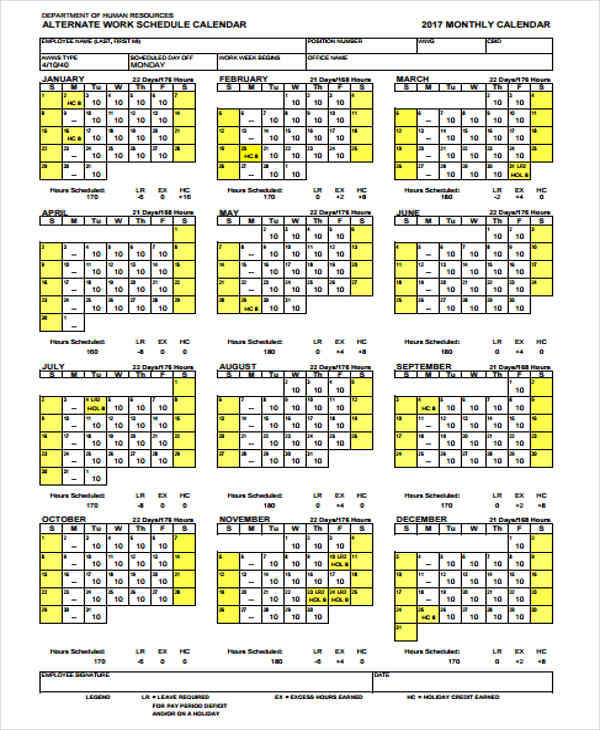 monthly schedule calendar2