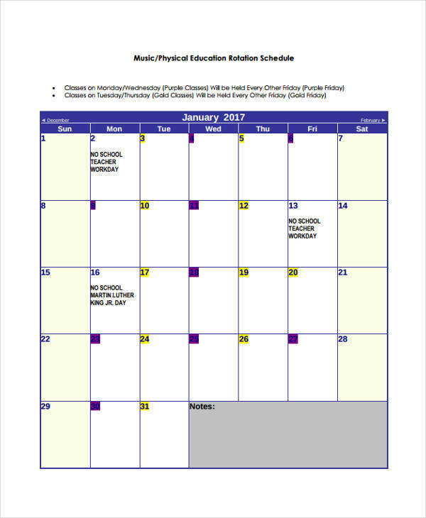 monthly schedule calendar4