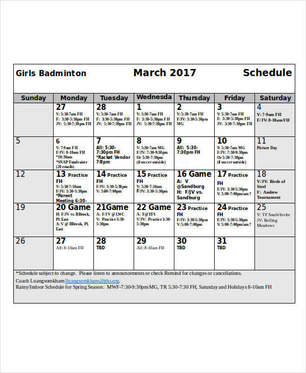 monthly schedule calendar5