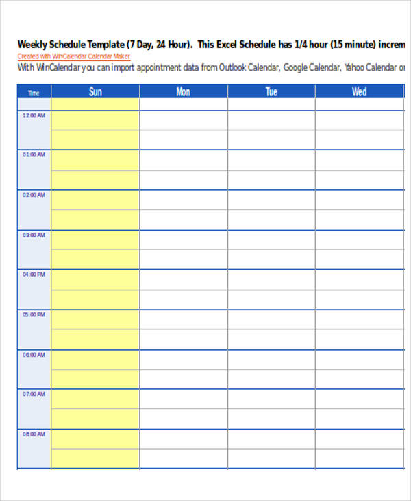 FREE 15  Calendar Templates in Excel PDF