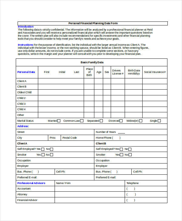 personal financial plan5