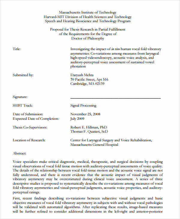 phd proposal framework