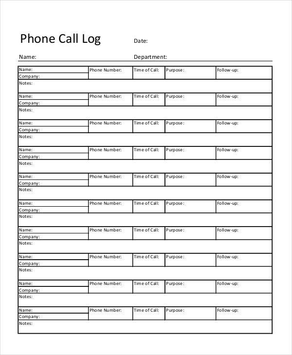 phone call log1