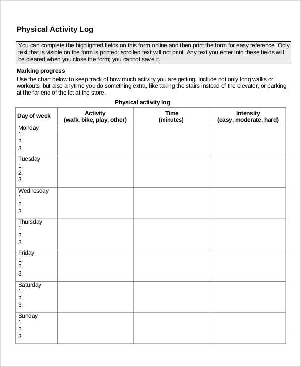 FREE 39 Log Templates In PDF