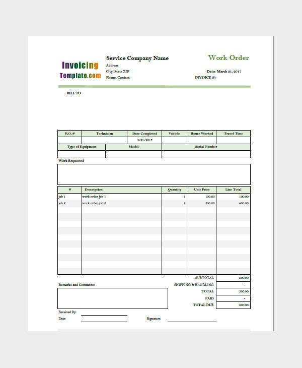 Free 8 Plumbing Invoices In Ms Word Pdf