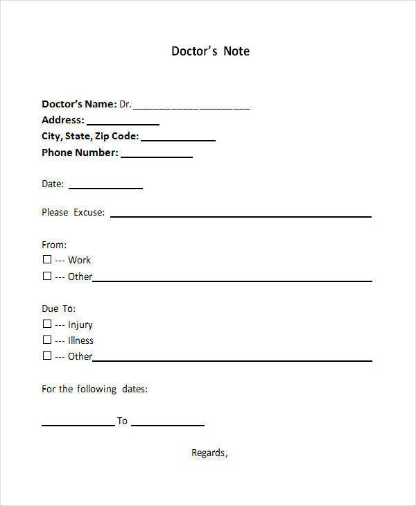 Cleveland Clinic Doctors Note Template