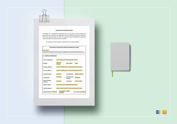printable employment contract worksheet template