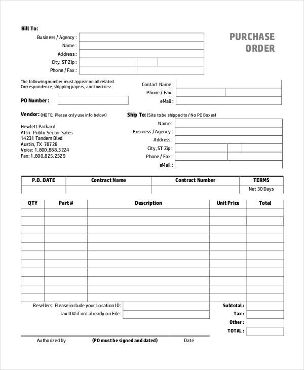 purchase order invoice1