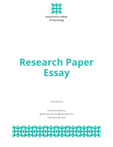 research paper essay template