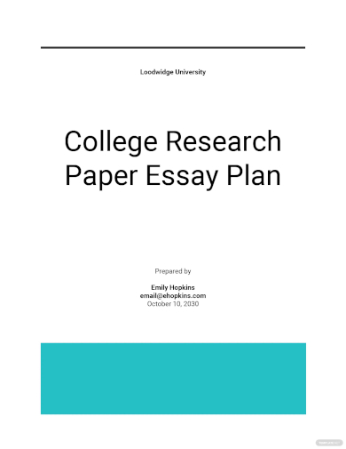 college essay template free