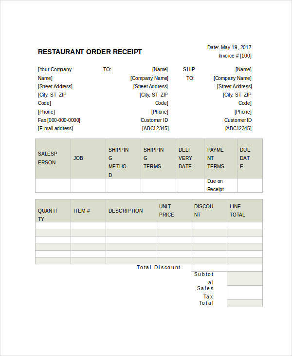 restaurant order