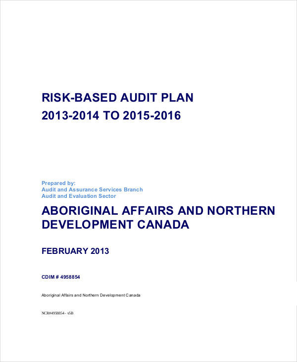 risk based audit plan