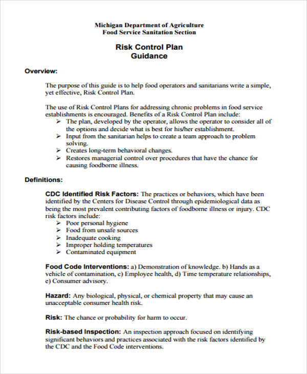 risk control plan1