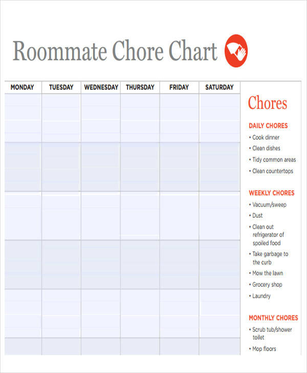 roommate chore chart1