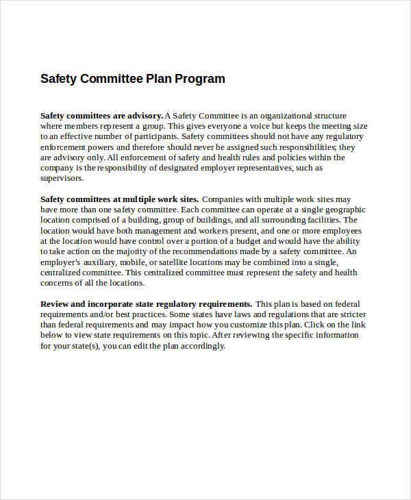 safety committee plan1