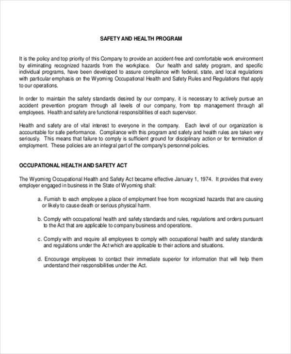 safety and health program1