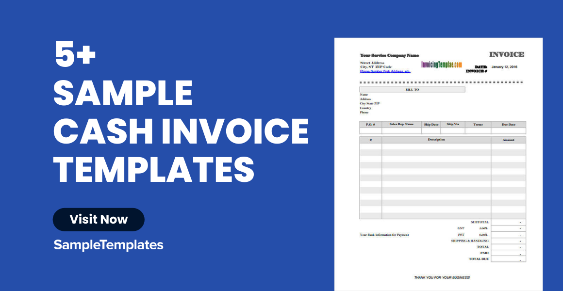 Sample Cash Invoice Templates