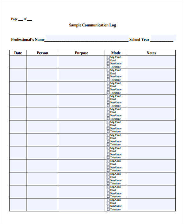 FREE 27 Daily Log Samples Templates In PDF MS Word