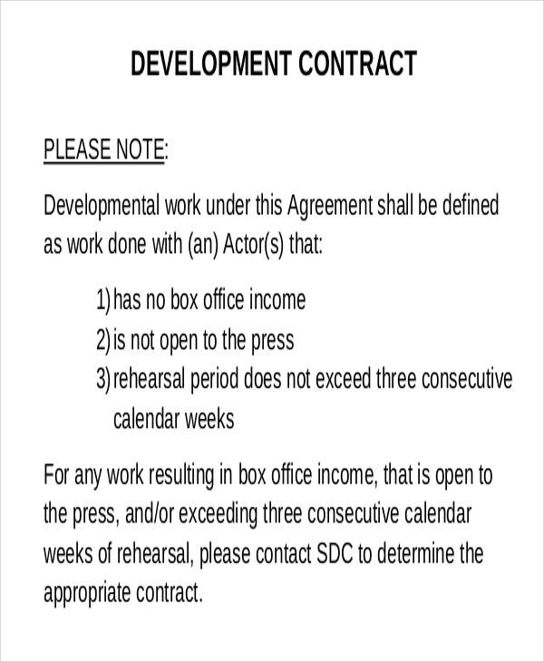 FREE 10+ Development Contract Samples & Templates in PDF MS Word