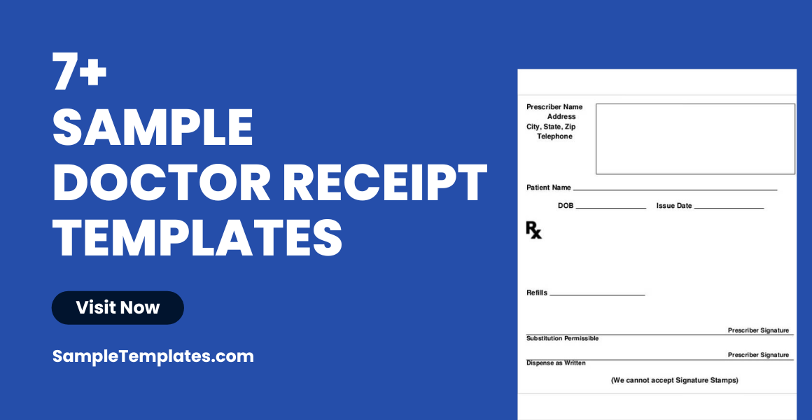 sample doctor receipt templates