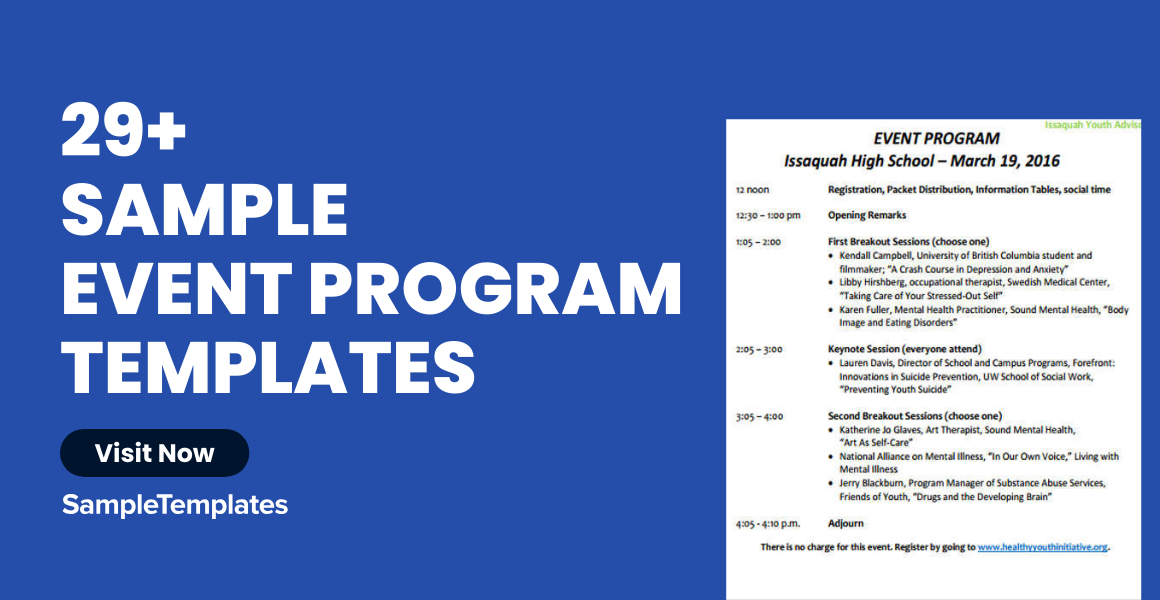 sample event program template