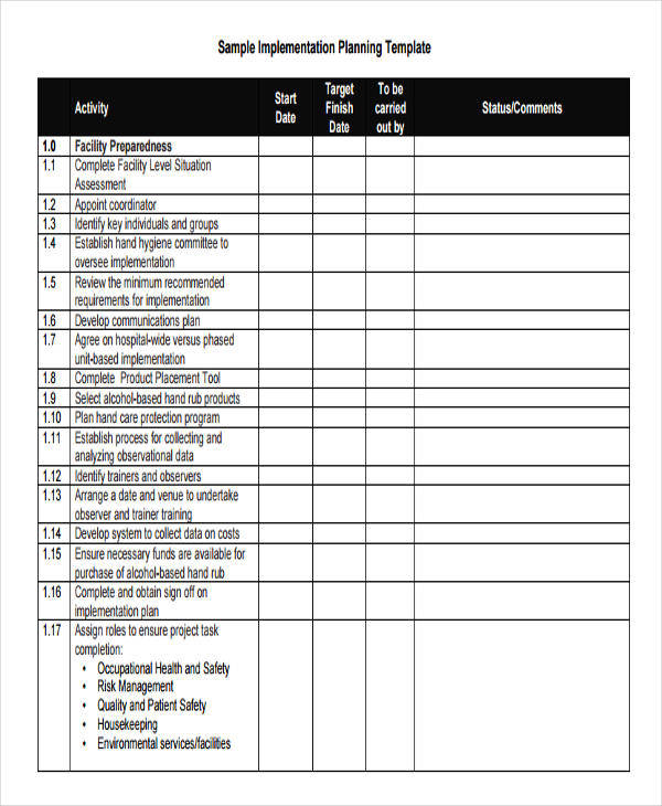 implementation-plan-samples