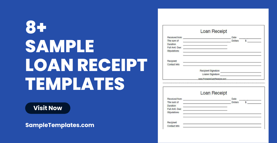 sample loan receipt templates