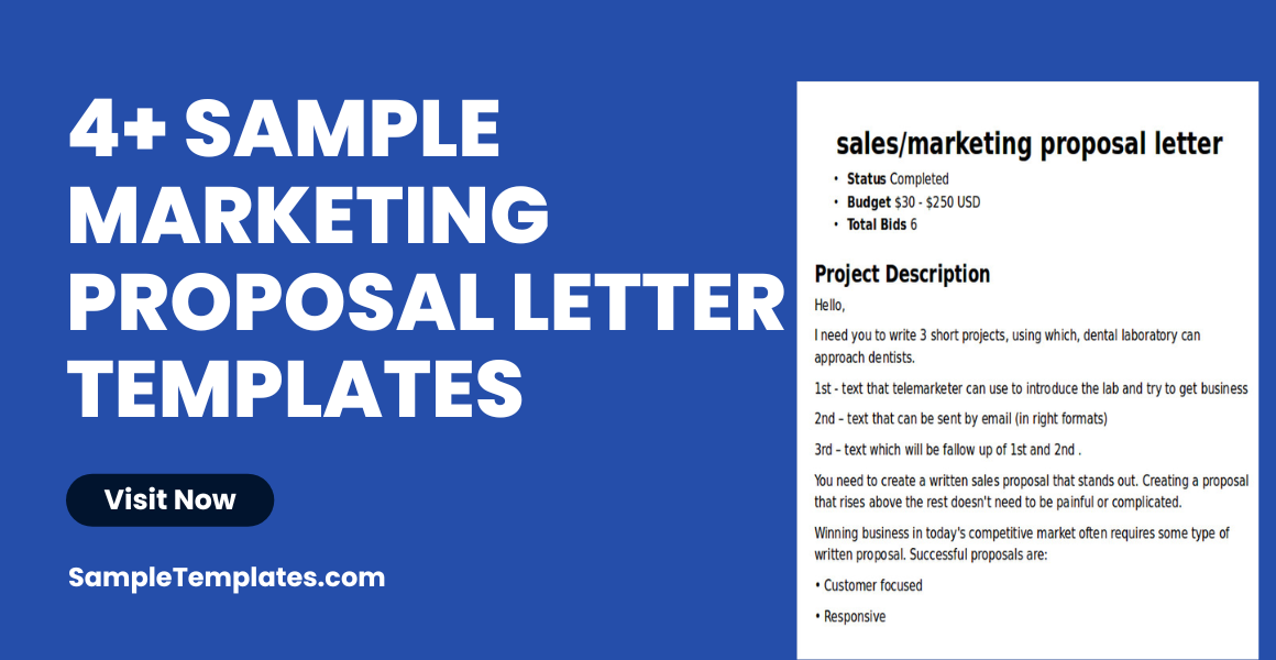 sample marketing proposal letter templates