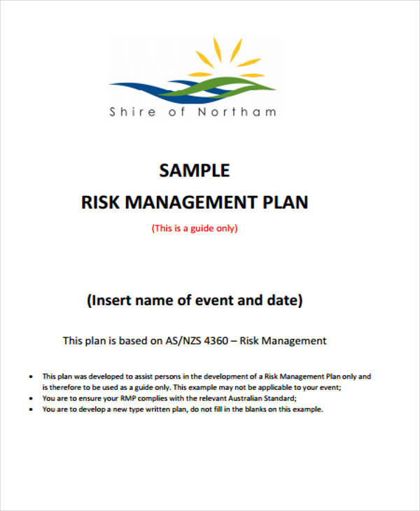 sample risk plan