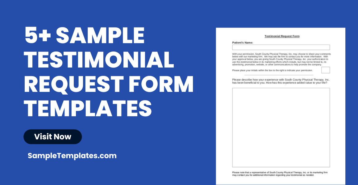 sample testimonial request form template