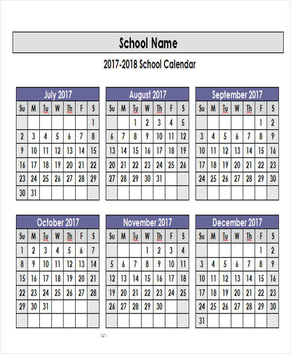 FREE 14 Academic Calendar Templates In MS Word Pages Google Docs PDF