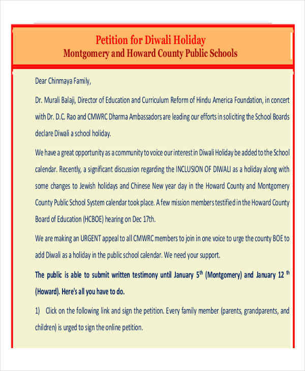 school holiday petition1