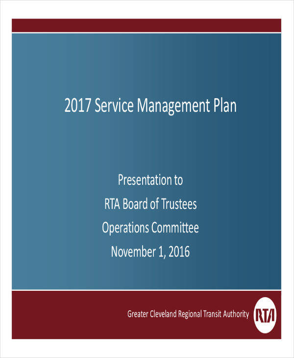 service management plan