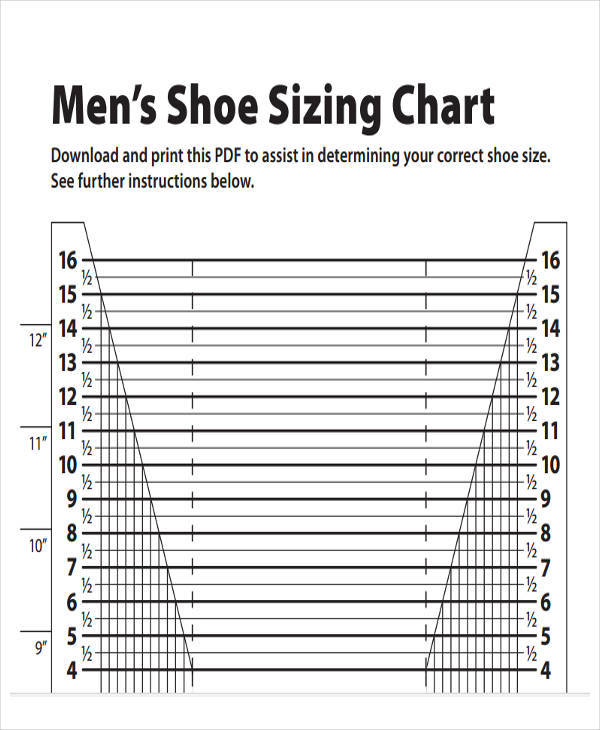 Printable Shoe Size Chart Pdf