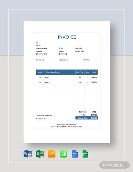 free 18 customisable tax invoice templates in google docs google sheets excel ms word numbers pages