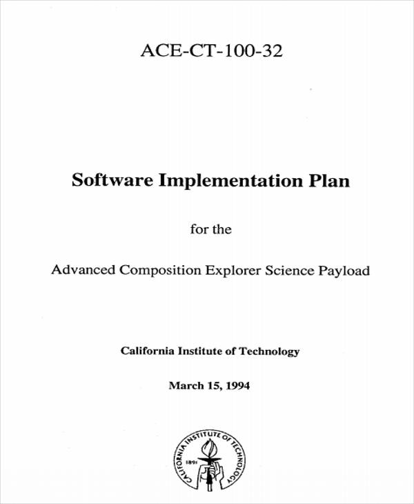 software implementation plan