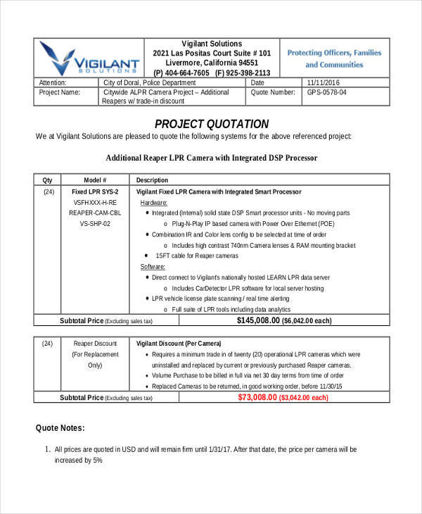 Free 13 Project Quotation Samples Templates In Pdf Vrogue co