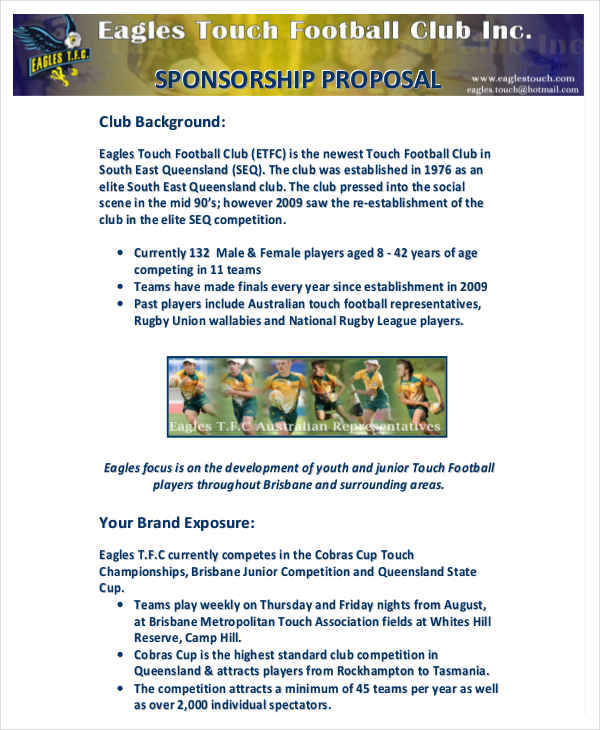 sports event sponsorship proposal