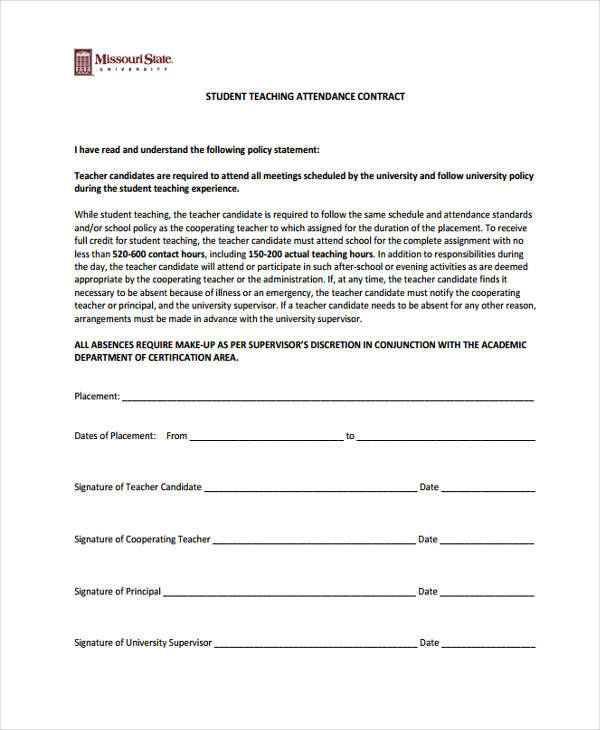 student attendance contract1