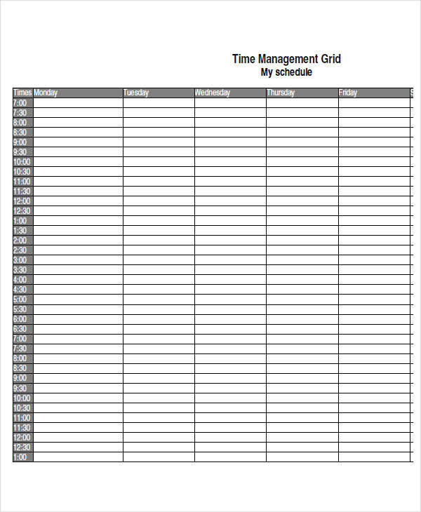 student time management chart1