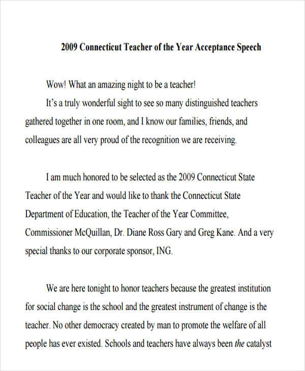 a speech for your teacher