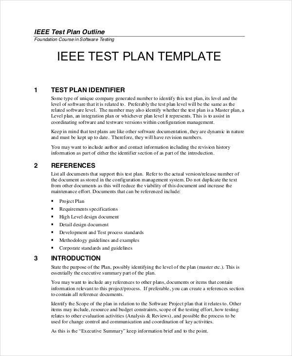 test plan outline