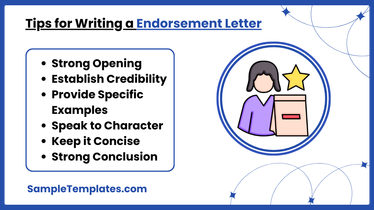 tips for writing a endorsement letter