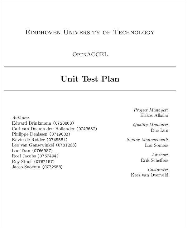 unit test plan2