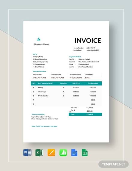 new car invoice