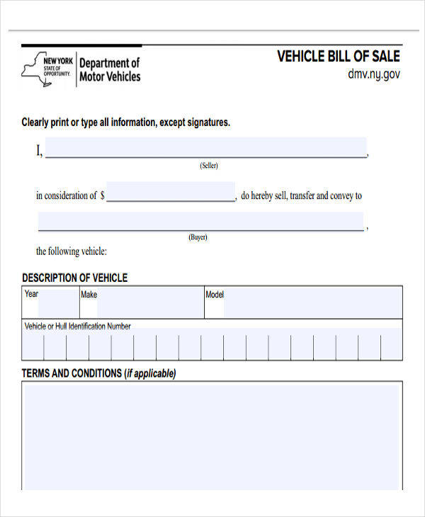 vehicle sales receipt format