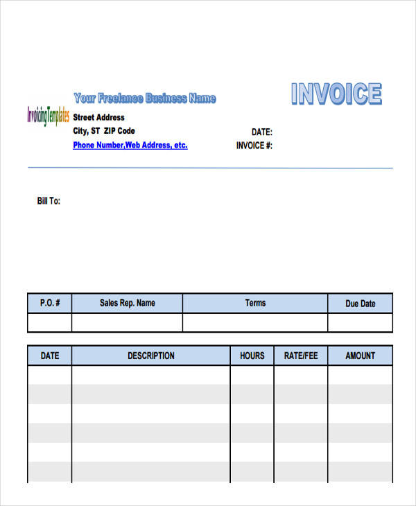 web design freelance invoice