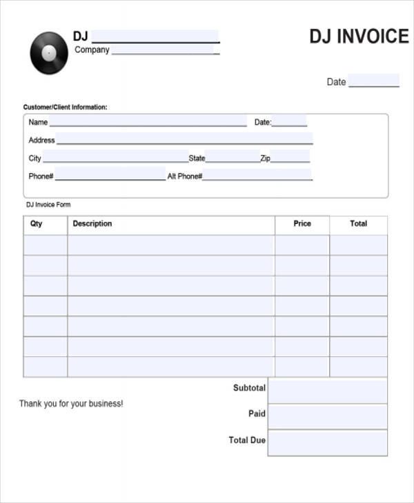 Hvac Invoices Templates