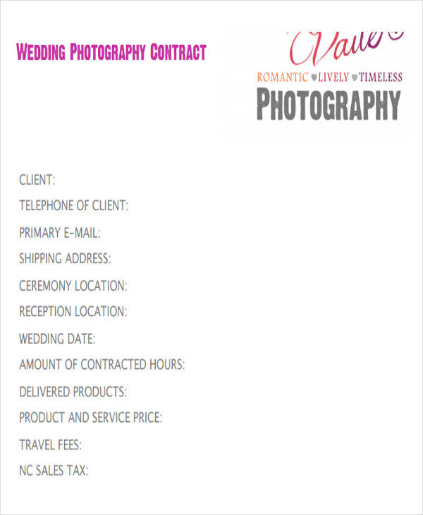 wedding photography contract2